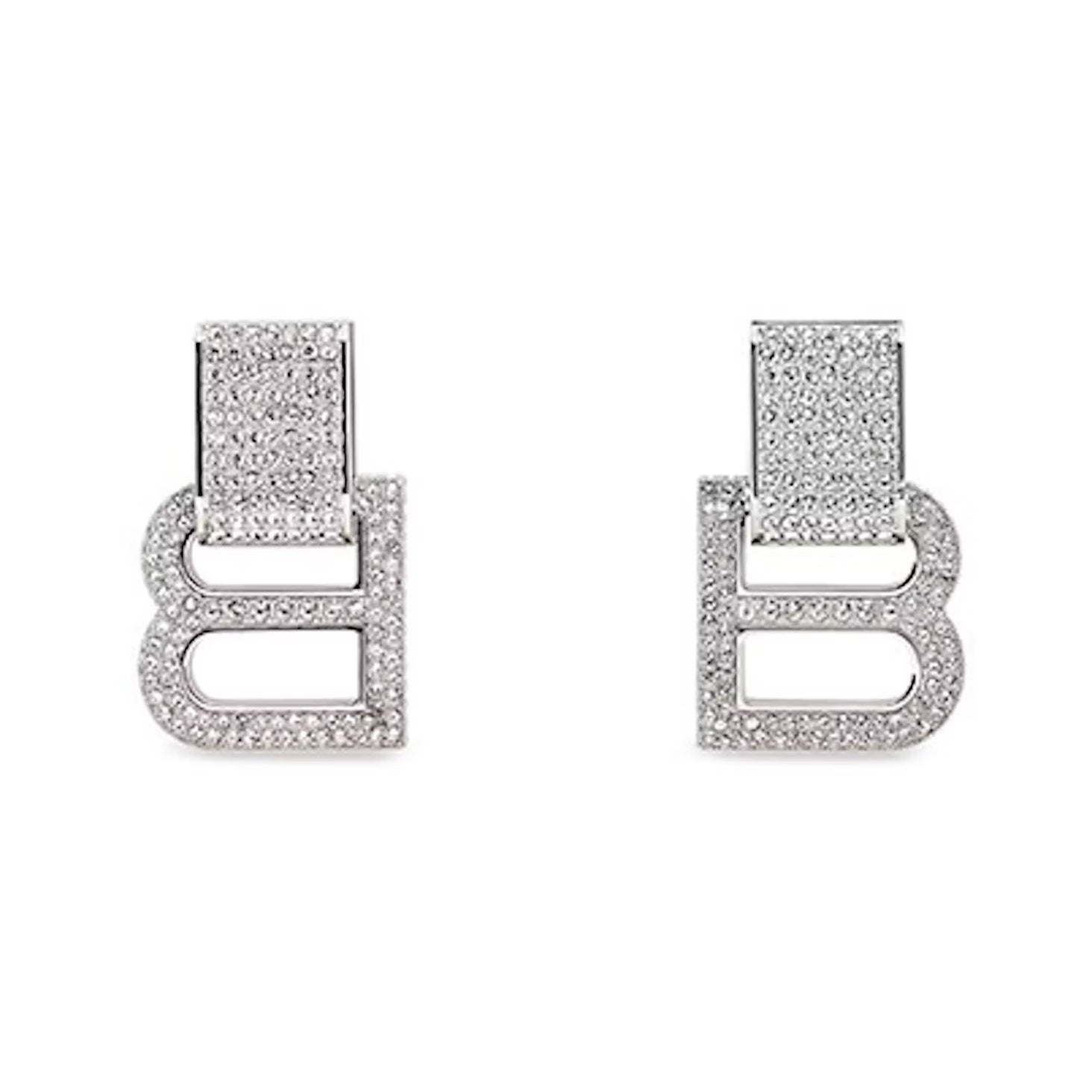 18K Balenciaga Hourglass Diamond Earrings