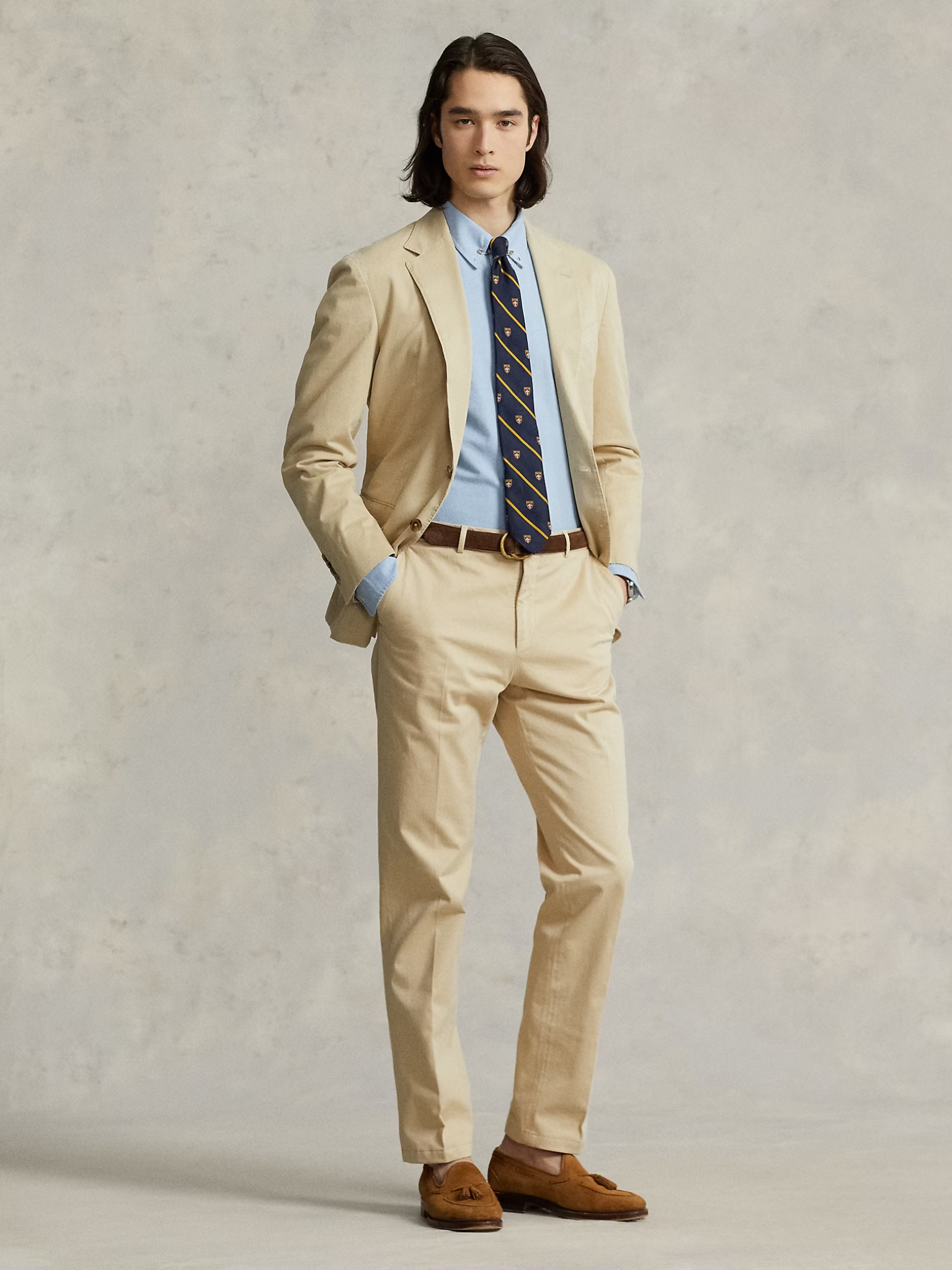 RALPH LAUREN Custom Fit Oxford Shirt Blue