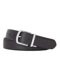 RALPH LAUREN Reversible Pebble Leather Belt Black/Navy