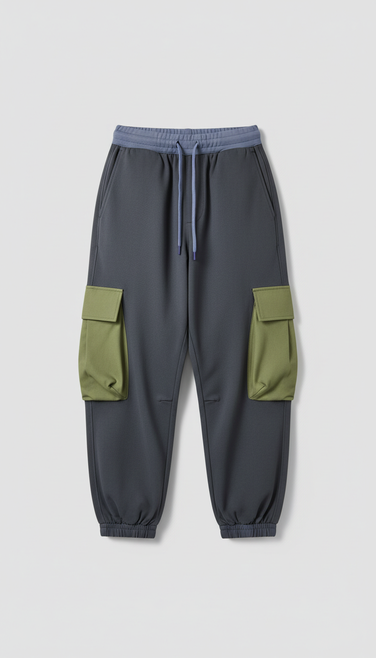 Drop-Shoulder Cargo Pants With Utility Pockets