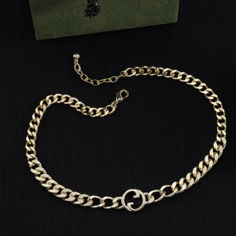 18K Double Gucci Chain Necklace