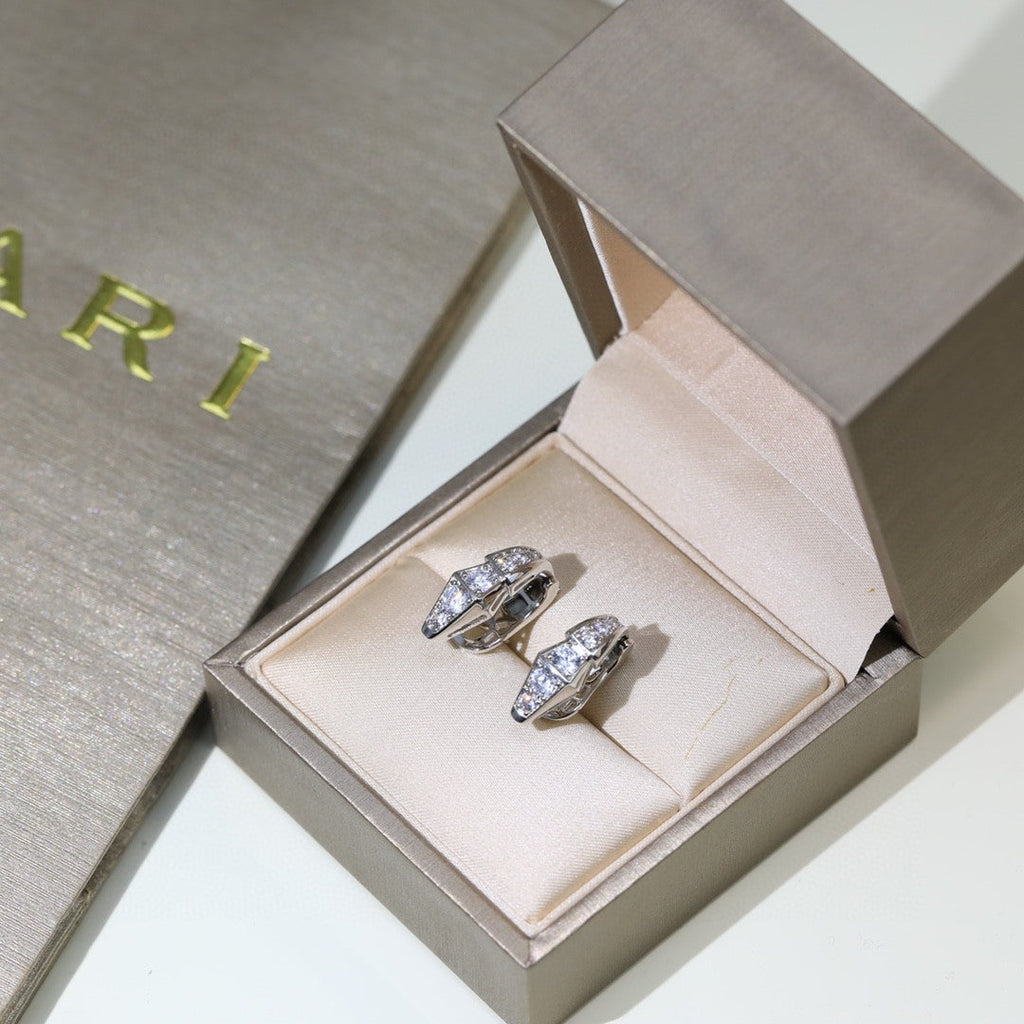 18K BVLGARI Serpenti Diamond Earrings