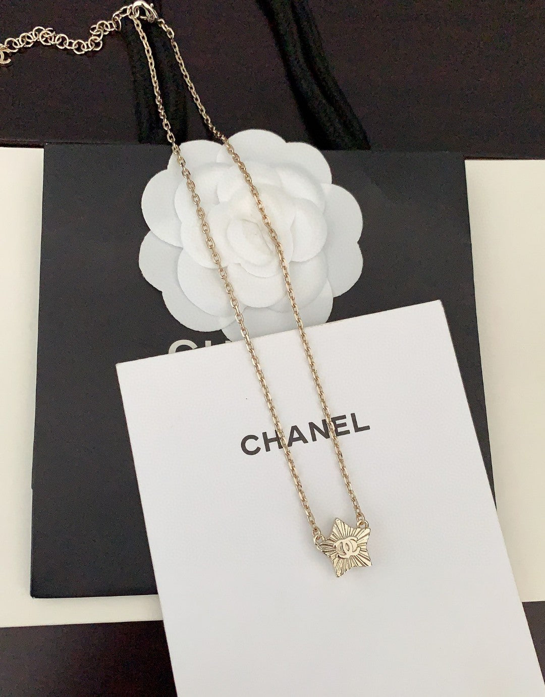 18K  Chanel Star Pearl Necklace